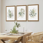 WRFON Framed Sage Green Botanical Wall Art Set of 3, Watercolor Eucalyptus & - Image 4