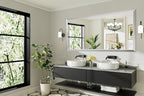 72x36 Inch Brushed Silver Bathroom Mirror - Image 8