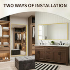 FICTOR Bathroom Vanity Mirror-Gold, 60x36 Inch, Shatterproof & Anti-Rust - Image 3