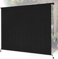 10'W x 8'H Black Outdoor Roller Shade by Unknown