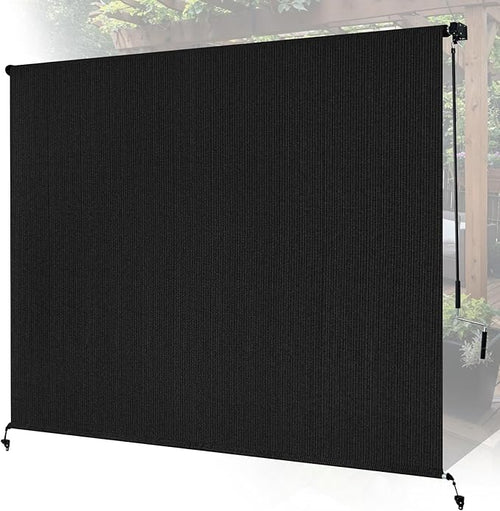10'W x 8'H Black Outdoor Roller Shade by Unknown