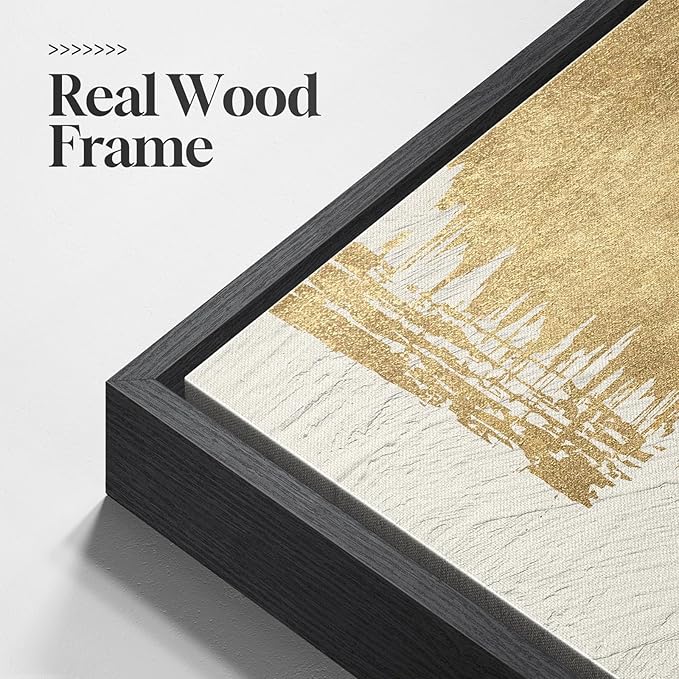 Large Framed Black and White Abstract Wall Art, 3 Piece Modern Canvas Prints - Image 5