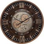 CLXEAST 24 Inch Large Moving Gear Wall Clock - Image 2