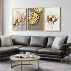 Framed Modern Luxury Large Gold Wall Art - Image 2