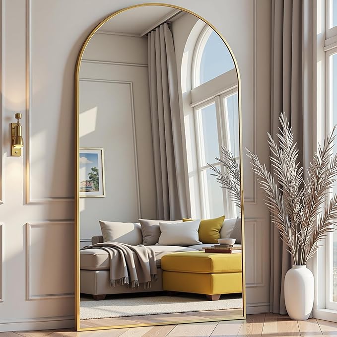 Prywot Arched Full Length Mirror, Modern Full Body Mirrors by Prywot