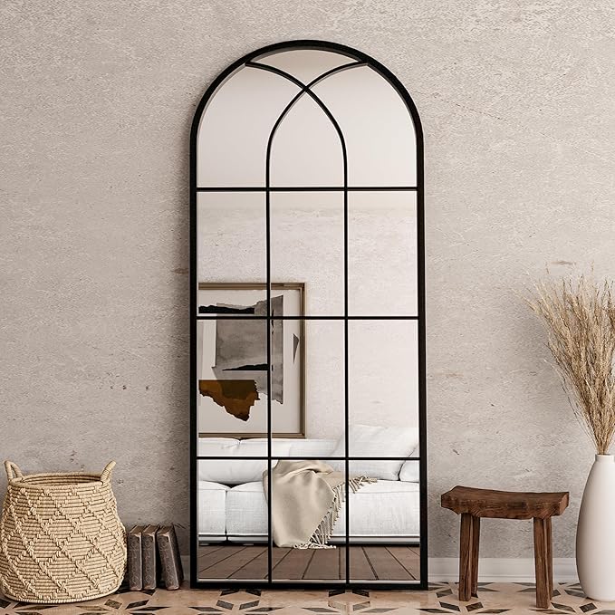 Mirror Full Length, Oversize Farmhouse Standing Wall Mirrors Hanging or Leaning - Image 3