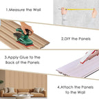 16-Pack 3D Soundproof Slat Wall Panels, Modern Faux Wood Wall Cladding - Image 6