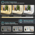 72x32 LED Bathroom Mirror with Lights, Backlit and Front Lit Anti-Fog Lighted - Image 4