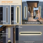 47.2inch-2Pack Long Outdoor Modern LED Wall Light, 38W Waterproof IP65 Warm - Image 3