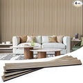 Wood Slat Wall Panels 4 Pack 94.5" x 7.9", Acoustic Wooden Panel by LARWORKS
