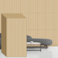 Nuanchu 18 Pack 4x2 FT 3D Slat Wall Panels Large PVC Fluted Panel Decorative by Nuanchu
