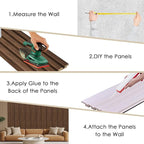 16-Pack 3D Slat Wall Panels, Easy-Install Soundproof Faux Wood Wall Panels - Image 7
