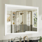 40x30 Inch White Bathroom Mirror by Briivuemodernmirrors