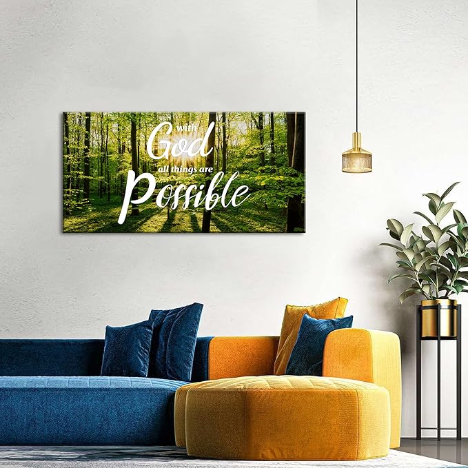 Christian Wall Art Nature Forest Pictures Wall Decor - Image 5