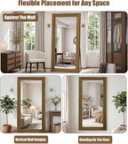 Full Length Mirror 71"x30", Large Solid Wood Frame Floor Mirror, Leaning Floor - Image 4