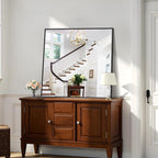 KOCUUY Black Bathroom Mirror, 36x36 Inch Square Mirror - Image 2