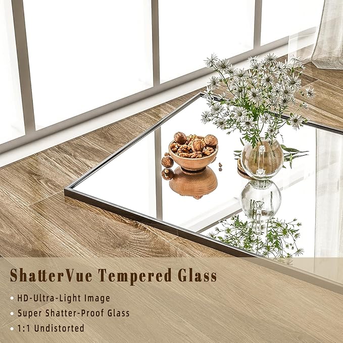 BEAUTYPEAK 77"x38" Rectangle Full Body Floor Mirrors, Full Length Mirror - Image 2