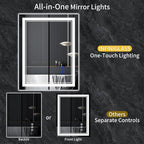32"x30" LED Bathroom Mirror - Image 2