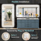 72x40 LED Bathroom Mirror with Lights, Backlit and Front Lit Anti-Fog Lighted - Image 6