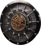 HOIBAI Wall Clock, 24 Inch Moving Gears Clock Large Wall Clock - Image 2