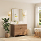 TETOTE 36 x 36 Inch Gold Mirror - Image 2