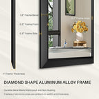 Briivue 40x30 Inch Black Bathroom Mirror - Image 5