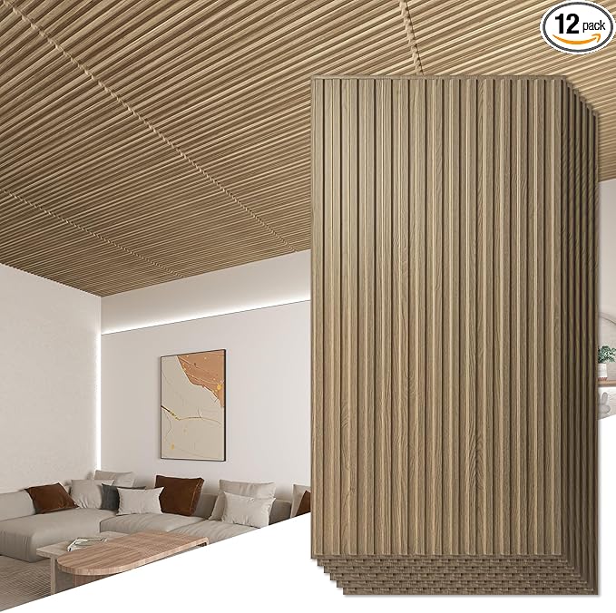 Art3d 12-Pack Slat Design 3D Wall Panels by Art3d