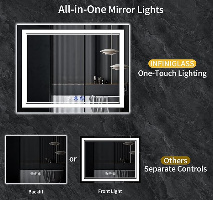 72"x36" LED Bathroom Mirror - Image 2