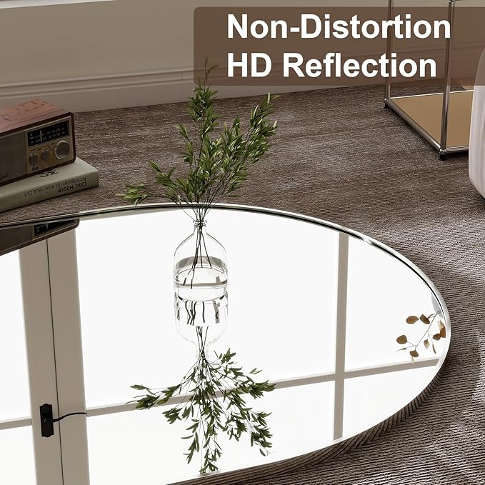 GLSLAND-34 x76 Arched Full Length Mirror-Oversize Floor Mirror Aluminum Alloy - Image 3