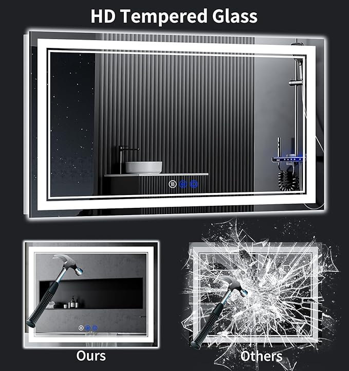 60"x30" LED Bathroom Mirror - Image 5