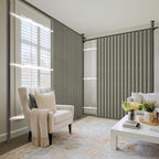 100% Blackout Room Divider Curtains Sets Grey W100 x L84 in 2 Panels No Drill - Image 9