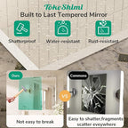 TokeShimi 60x36 Frameless Beveled Bathroom Mirror Rectangle, Tempered Rectangle - Image 3