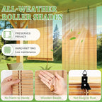 Bamboo Blinds 64x72 inch Bamboo Roman Shades - Image 2