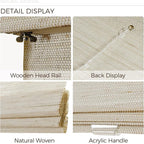 TWOPAGES Woven Bamboo Cordless Roman Shades, Custom No Drill or Motorized Blinds - Image 6