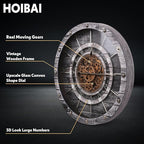 HOIBAI Wall Clock, 27 Inch Moving Gears Clock Large Wall Clock - Image 3
