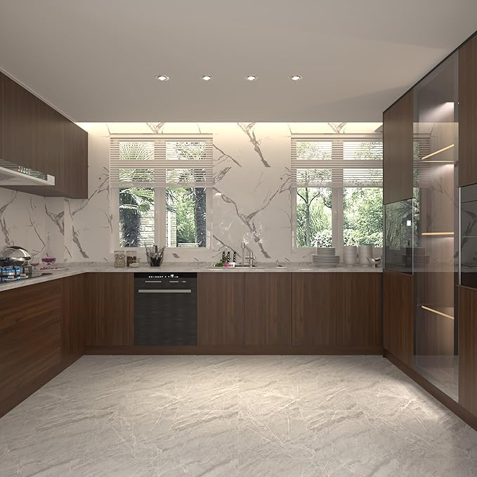 BOMENG Large Walnut Wood Contact Paper Matte 48"x591" Dark Brown Wood Wallpaper - Image 7