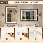 Antok 55X30 LED Bathroom Mirror - Image 8