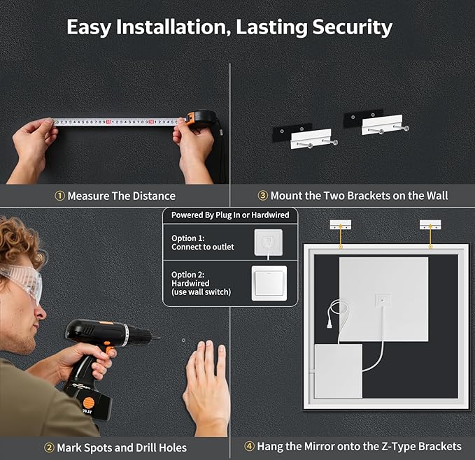 40"x40" LED Bathroom Mirror - Image 9