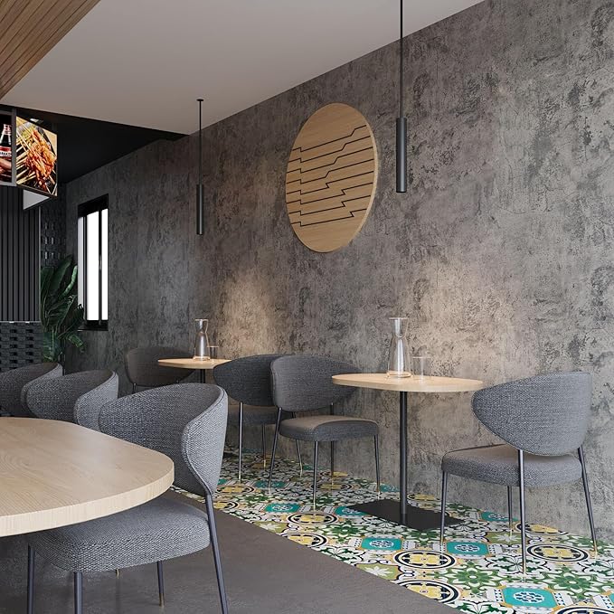 BAYYA Concrete Wallpaper Peel and Stick Grey/Brown/Beige Cement Contact Paper - Image 7