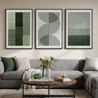 Large Framed Green Abstract Wall Art by Cuspin