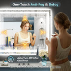40x32 LED Bathroom Mirror with Lights, Backlit and Front Lit Anti-Fog Lighted - Image 5