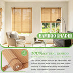 Bamboo Blinds 64x72 inch Bamboo Roman Shades - Image 3