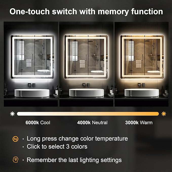 AMOISE LED Bathroom Vanity Mirror - Image 4