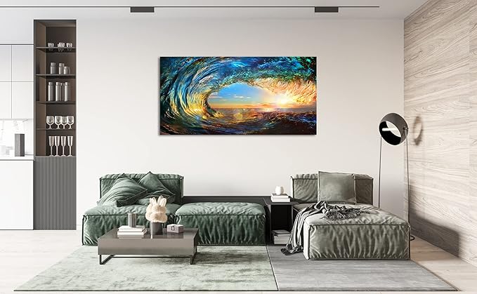 Cao Gen Decor Art S06775 Giant Wave Water Wall Art Canvas Prints 1 Panels Ocean - Image 2
