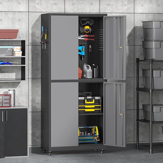 71" H Metal Tool Storage Cabinet - Image 8