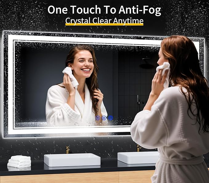 72"x32" LED Bathroom Mirror - Image 3