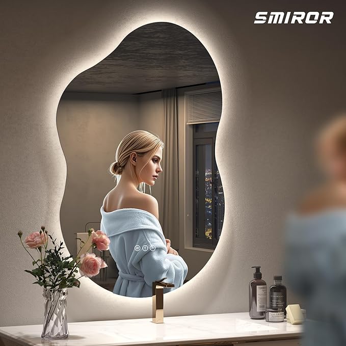 SMIROR Irregular Backlit Bathroom Mirror - Image 2