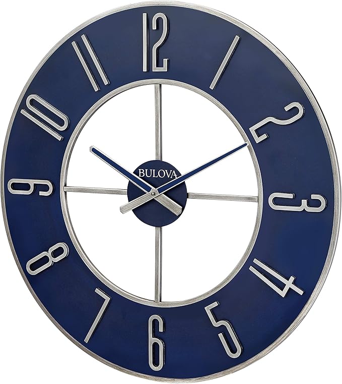 Bulova Blue Steel Oversize Wall Clock |Model C4809 - Image 2