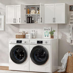 FIMELLO 47.2" W Laundry Room Cabinets Wall Mounted, Laundry Wall Cabinet - Image 9