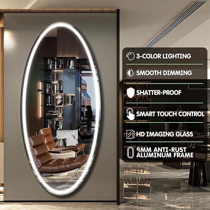 FENNIO 70" x 36" Large Wall Mounted Mirror - Image 4